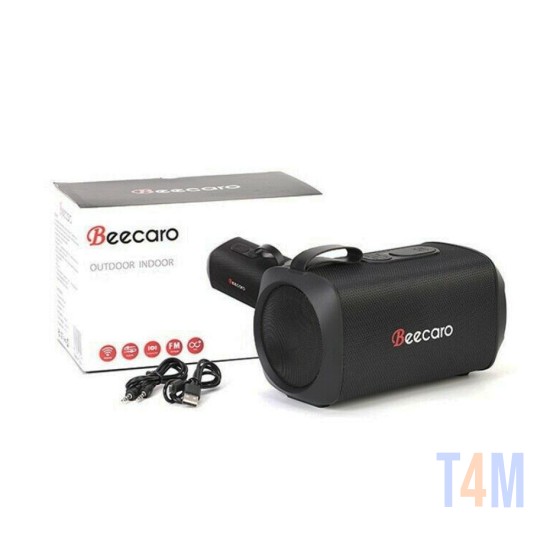 Altavoz Inalámbrico Beecaro GF601 FM/Audio/USB 3.7V 1500mAh Negro